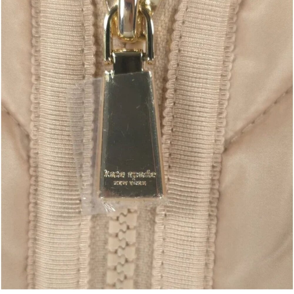 NWT KATE SPADE Full Zip Quilted Toasted Peanut VEST KSVK23768L-MA Size S,L, XL,M - Picture 4 of 9